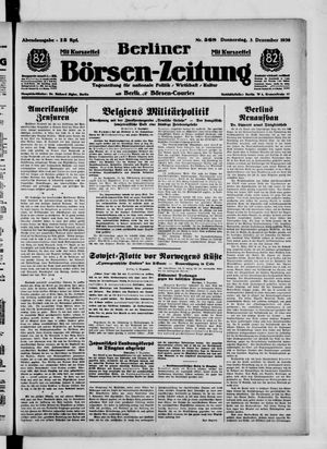 Berliner Börsen-Zeitung vom 03.12.1936