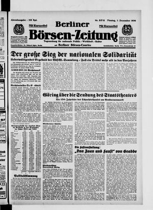 Berliner Börsen-Zeitung vom 07.12.1936