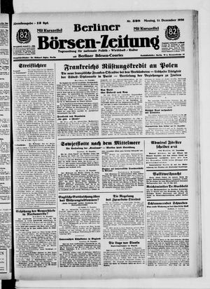 Berliner Börsen-Zeitung vom 21.12.1936