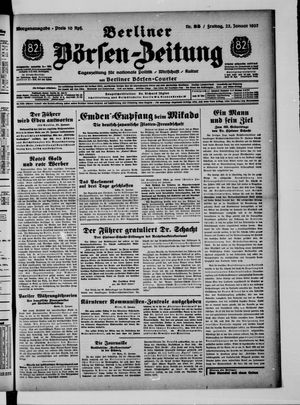 Berliner Börsen-Zeitung vom 22.01.1937