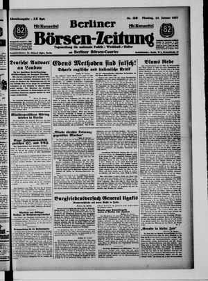 Berliner Börsen-Zeitung vom 25.01.1937