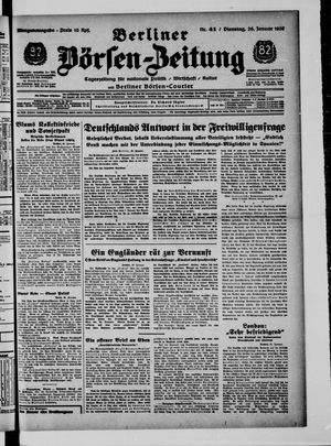 Berliner Börsen-Zeitung vom 26.01.1937