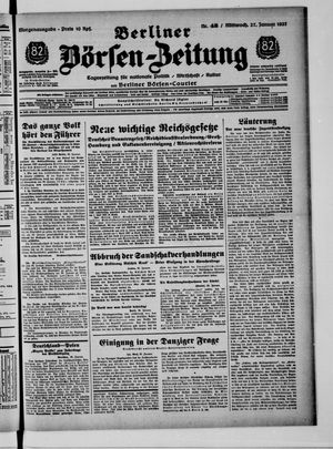 Berliner Börsen-Zeitung vom 27.01.1937