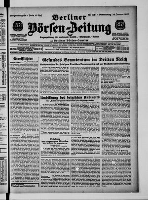 Berliner Börsen-Zeitung vom 28.01.1937