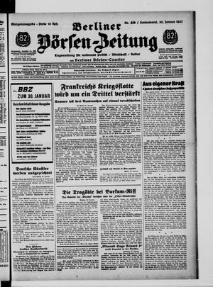 Berliner Börsen-Zeitung vom 30.01.1937