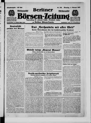 Berliner Börsen-Zeitung vom 02.02.1937