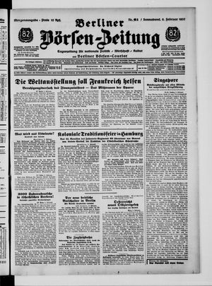 Berliner Börsen-Zeitung vom 06.02.1937