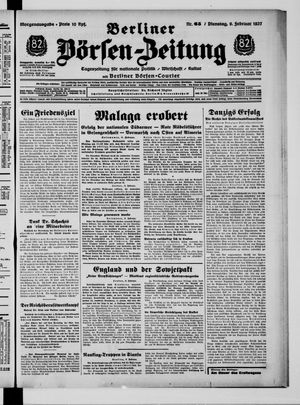 Berliner Börsen-Zeitung vom 09.02.1937