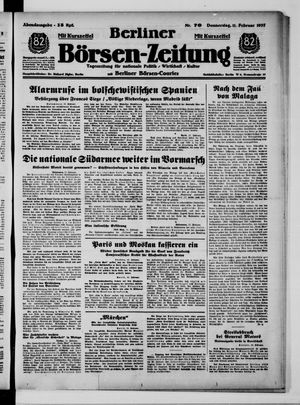 Berliner Börsen-Zeitung vom 11.02.1937