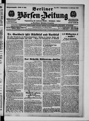 Berliner Börsen-Zeitung vom 13.02.1937