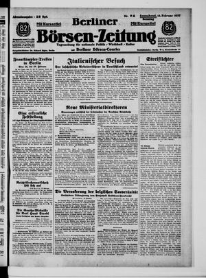 Berliner Börsen-Zeitung vom 13.02.1937