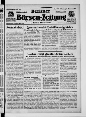 Berliner Börsen-Zeitung vom 16.02.1937