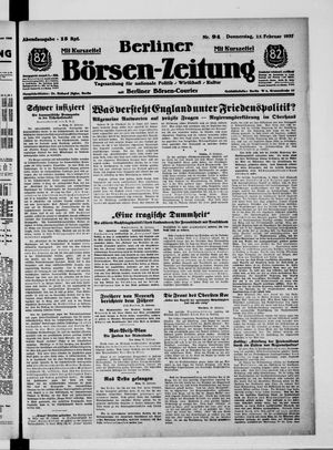 Berliner Börsen-Zeitung vom 25.02.1937