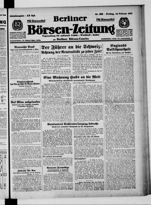 Berliner Börsen-Zeitung vom 26.02.1937