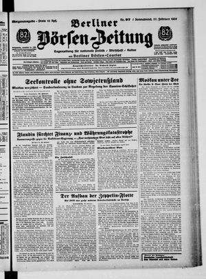 Berliner Börsen-Zeitung vom 27.02.1937