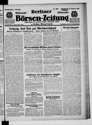 Berliner Börsen-Zeitung vom 27.02.1937