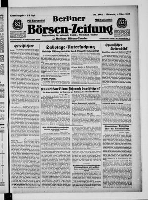 Berliner Börsen-Zeitung vom 03.03.1937