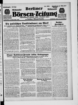 Berliner Börsen-Zeitung vom 20.03.1937