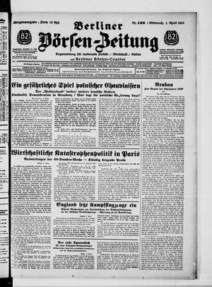 Berliner Börsen-Zeitung vom 07.04.1937