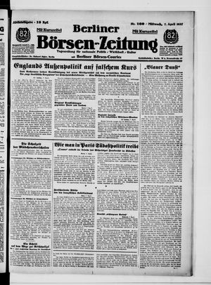 Berliner Börsen-Zeitung vom 07.04.1937