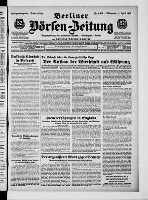 Berliner Börsen-Zeitung vom 21.04.1937