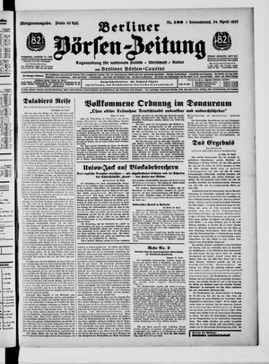 Berliner Börsen-Zeitung vom 24.04.1937