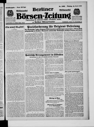 Berliner Börsen-Zeitung vom 26.04.1937