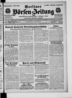 Berliner Börsen-Zeitung vom 28.04.1937