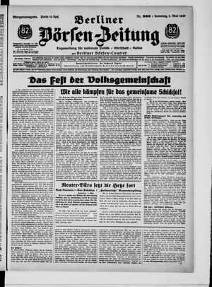 Berliner Börsen-Zeitung vom 02.05.1937