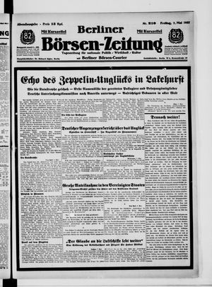 Berliner Börsen-Zeitung vom 07.05.1937
