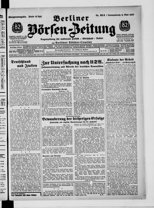 Berliner Börsen-Zeitung vom 08.05.1937