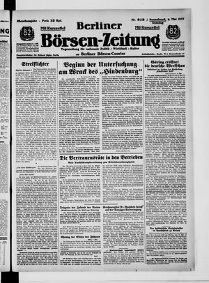 Berliner Börsen-Zeitung vom 08.05.1937