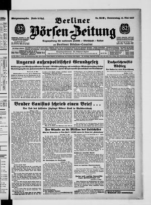Berliner Börsen-Zeitung vom 13.05.1937