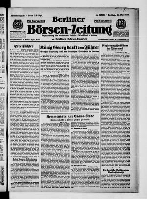 Berliner Börsen-Zeitung vom 14.05.1937