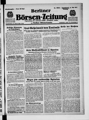 Berliner Börsen-Zeitung vom 15.05.1937