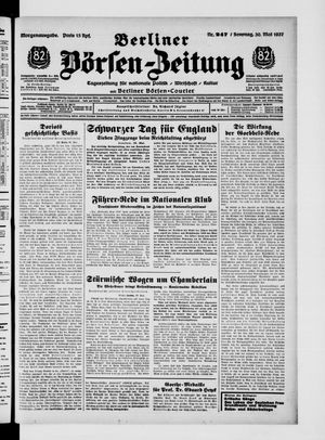 Berliner Börsen-Zeitung vom 30.05.1937