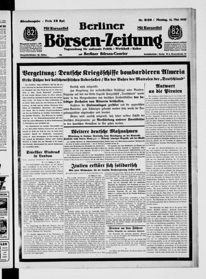 Berliner Börsen-Zeitung vom 31.05.1937