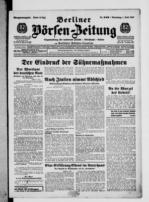 Berliner Börsen-Zeitung vom 01.06.1937