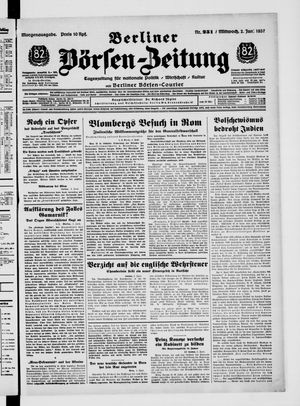 Berliner Börsen-Zeitung vom 02.06.1937