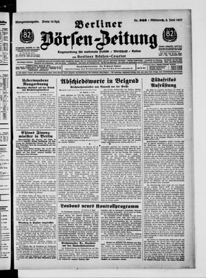 Berliner Börsen-Zeitung vom 09.06.1937