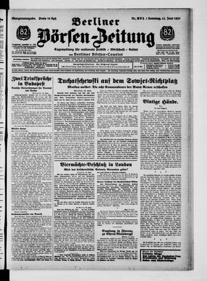Berliner Börsen-Zeitung vom 13.06.1937