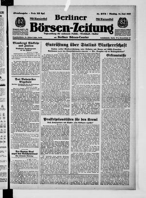 Berliner Börsen-Zeitung vom 14.06.1937