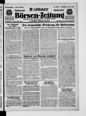 Berliner Börsen-Zeitung vom 15.06.1937