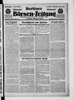 Berliner Börsen-Zeitung vom 16.06.1937
