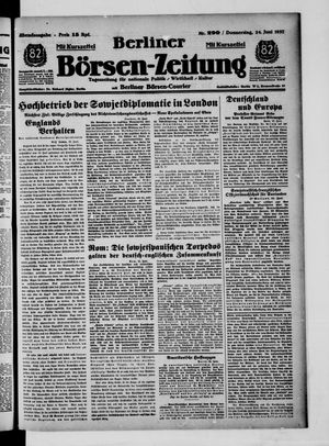 Berliner Börsen-Zeitung vom 24.06.1937