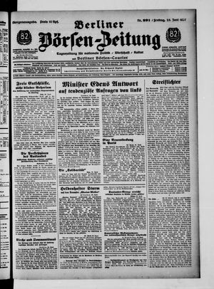 Berliner Börsen-Zeitung vom 25.06.1937