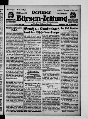 Berliner Börsen-Zeitung vom 25.06.1937