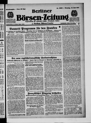 Berliner Börsen-Zeitung vom 29.06.1937