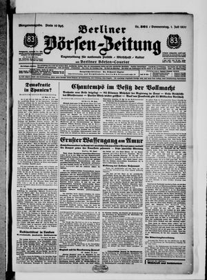 Berliner Börsen-Zeitung vom 01.07.1937