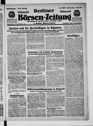 Berliner Börsen-Zeitung vom 01.07.1937